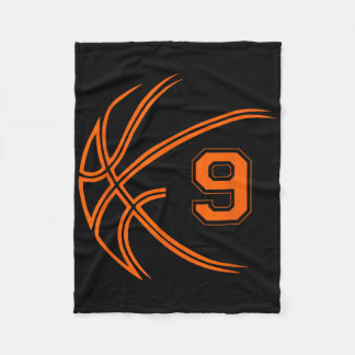 9th Birthday Basketball Nine 9 Years Old Boys Kids Fleece Blanket