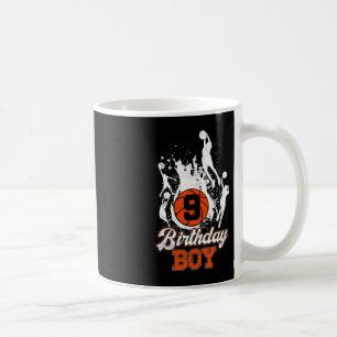 9th Birthday Basketball Theme Birthday Boy 9Yrs Ol Coffee Mug