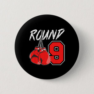 9th Birthday Boxing Boy 9 Year Old Boxer Bday Part 6 Cm Round Badge