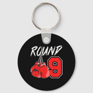 9th Birthday Boxing Boy 9 Year Old Boxer Bday Part Key Ring