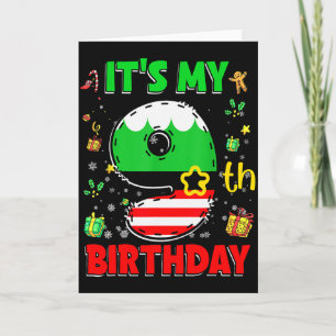 9th Birthday Boy Girl Christmas Elf 9 Years Old Ki Card