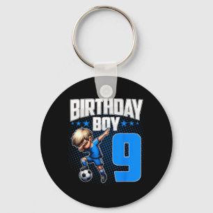 9th Birthday Boy Soccer Dabbing - 9 Years Old Boy Key Ring
