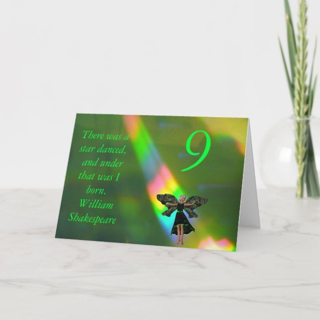 9th Birthday Card (Front)