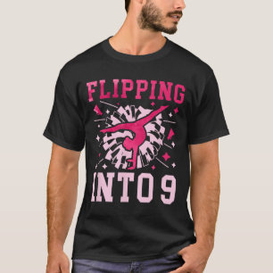 9th Birthday Cheerleading Girl Nine Year Old Cheer T-Shirt