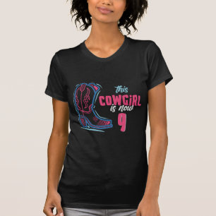 9th Birthday Cowgirl Nine Year Old Cow Gir T-Shirt