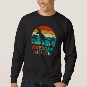 9th Birthday  Dinosaur 9 Year Old Boy Awesome Sinc Sweatshirt