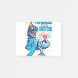 9th Birthday Dinosaur 9 Year Old Boy Kids Awesome Post-it Notes