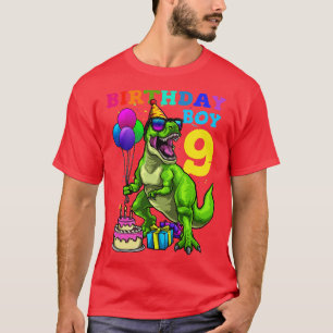 9th Birthday Dinosaur Birthday Boy T-Shirt