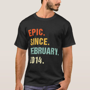 9th Birthday Epic Since February 2014 9 Years Old T-Shirt