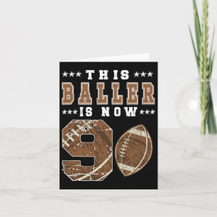 9th Birthday Football Boy Nine Year Old Football P Card