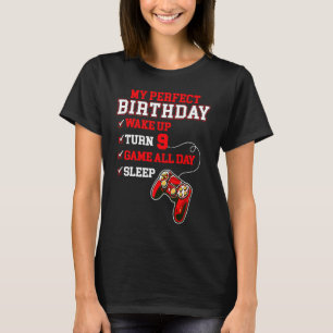 9th Birthday Gamer For Boys Perfect Gaming 9 Year T-Shirt