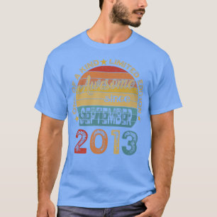 9th Birthday Gifts Awesome Since September 2013 9 T-Shirt