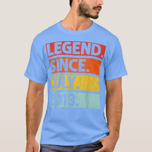 9th Birthday Gifts Legend Since July 2013 9 Years  T-Shirt