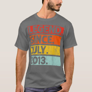 9th Birthday Gifts Legend Since July 2013 9 Years T-Shirt