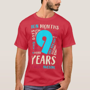 9th Birthday Gifts Son Daughter Nine 9 Year Old Bo T-Shirt