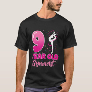 9th Birthday Girl Gymnastics Themed 9 Year Old Gym T-Shirt