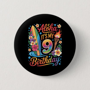 9th Birthday Hawaii Aloha Tropical Vacation Cruise 6 Cm Round Badge