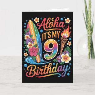 9th Birthday Hawaii Aloha Tropical Vacation Cruise Card