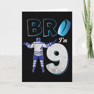 9th Birthday Ice Hockey Boy 9 Year Old Hockey Play Card