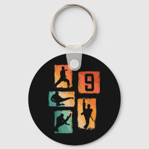 9th Birthday Karate Taekwondo 9 Years Old Boy Key Ring