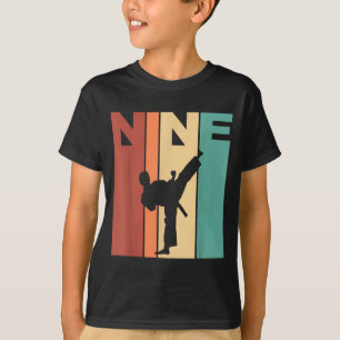9th Birthday Karate Taekwondo Theme 9 Year Old T-Shirt