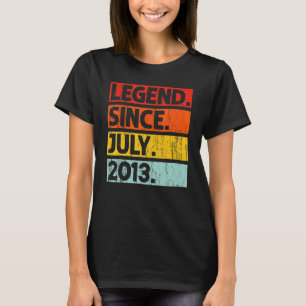 9th Birthday Legend Since July 2013 9 Years Old T-Shirt