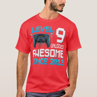 9th Birthday Level 9 Unlocked Awesome 2013 Video G T-Shirt