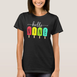 9th Birthday Outfit Boy Summer Ice Cream  Born 201 T-Shirt