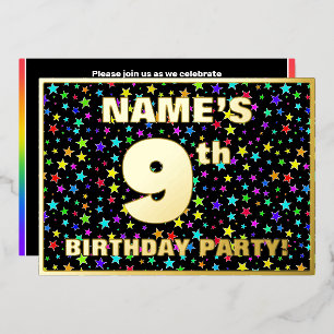 9th Birthday Party — Fun, Colourful Stars Pattern