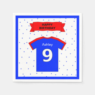 9th birthday party girls and boys add name napkin