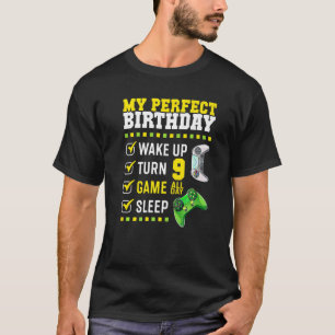 9th Birthday Party Perfect For Gamer 9 Years Old B T-Shirt