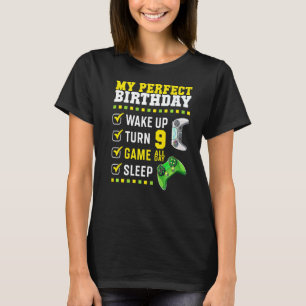 9th Birthday Party Perfect For Gamer 9 Years Old B T-Shirt