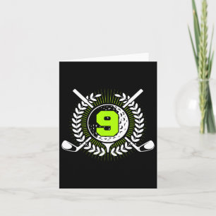 9th Birthday Party Sport Golf 9 Years Old For Kids Card