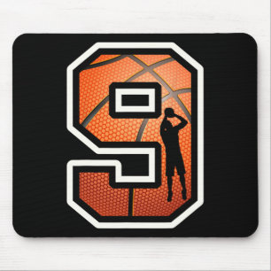 9th Birthday Sketll Player 9 Years Old Nine Sporty Mouse Pad