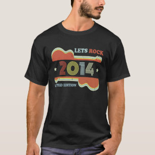 9th Birthday Vintage Guitar Retro Lets Rock 2014 T-Shirt