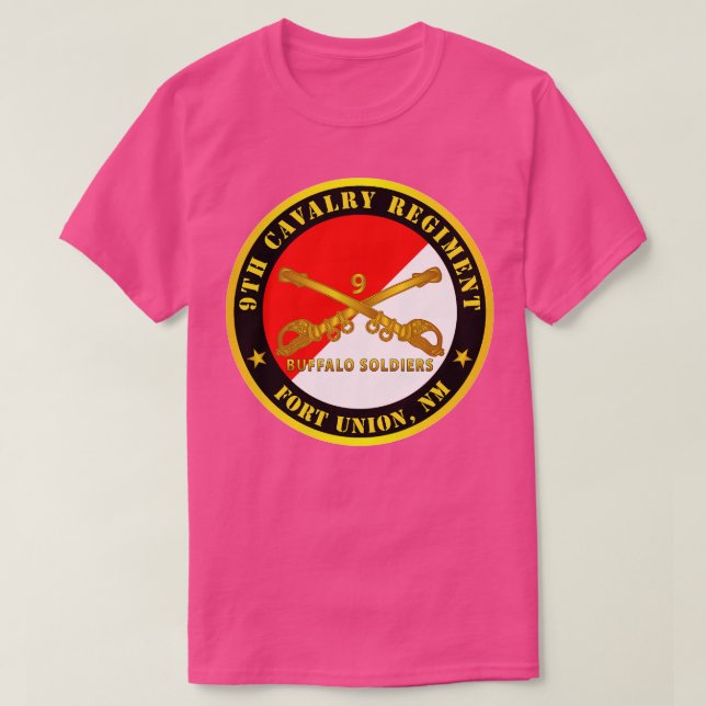 9th Cavalry Regiment Fort Union NM Buffalo Soldier T-Shirt (Design Front)