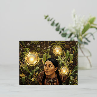 9th Century Light Orb - Foil Holiday Postcard