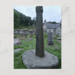 9th Century Preaching Cross, Corwen, Wales Postcard