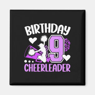 9th Cheer Birthday Party 9 Year Old Cheerleader _1 Magnet