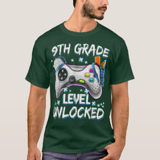 9th Grade Level Unlocked Video Game Back to School T-Shirt