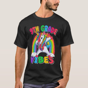 9th Grade Vibes Dabbing Unicorn Back to School Kid T-Shirt