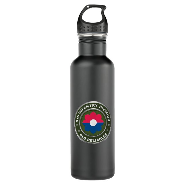 9th Infantry Division  710 Ml Water Bottle (Front)