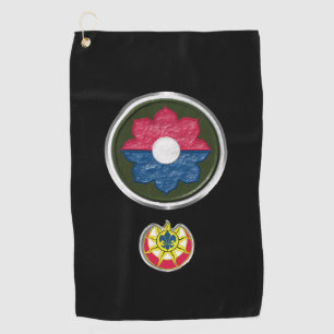 9th Infantry Division Customised Patch & Insignia Golf Towel