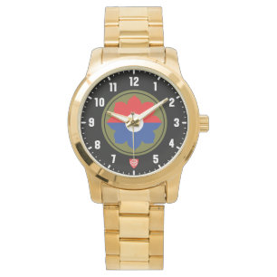 9th Infantry Division Gold Stainless Steel Watch