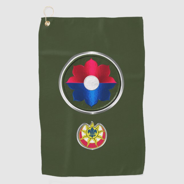 9th Infantry Division Golf Towel (Front)