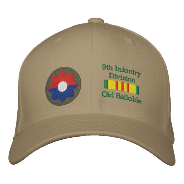 9th Infantry Division Patch Embroidered Hat (Front)