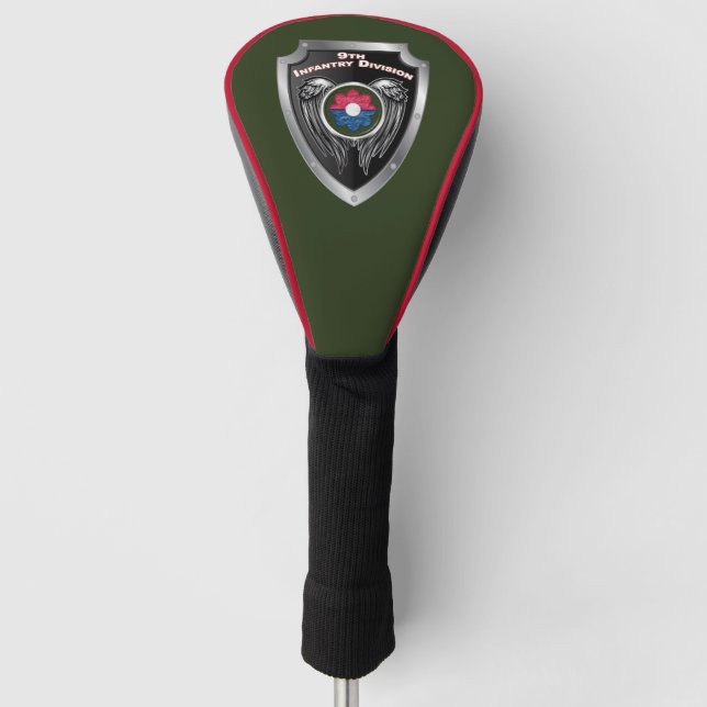 9th Infantry Division Veteran  Shield Golf Head Cover (Front)