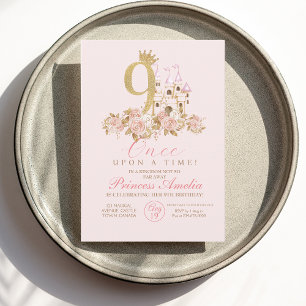 9th Little Princess Birthday Invitation