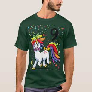 9th party Bday 9 years Unicorn Party 9th Birthday T-Shirt