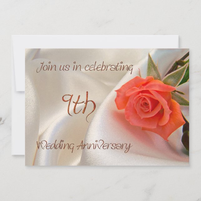 9th wedding anniverary party invitation (Front)
